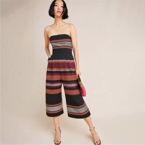 Anthropologie Multicolor Strapless Jumpsuit